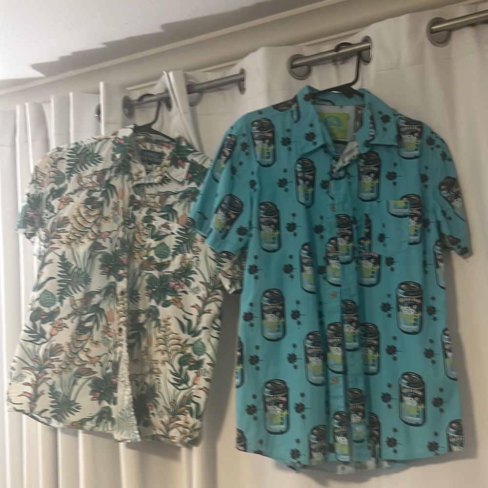 2 Hawaiian shirt beer brewing co button up shirts